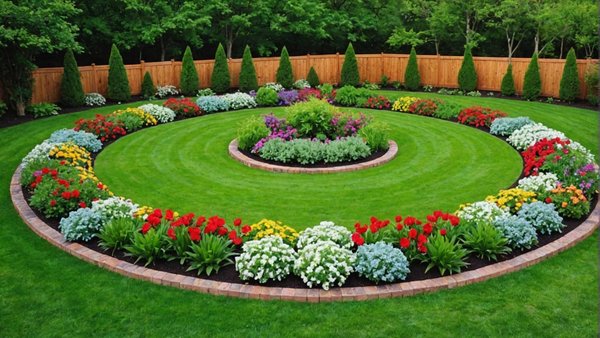 Create a stunning garden with a round garden bed design